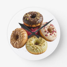 Reloj de pared de cocina de donuts gourmet | Panad