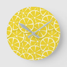 Reloj de pared de cocina de limón Slices