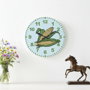 Reloj de pared de cocina de maíz