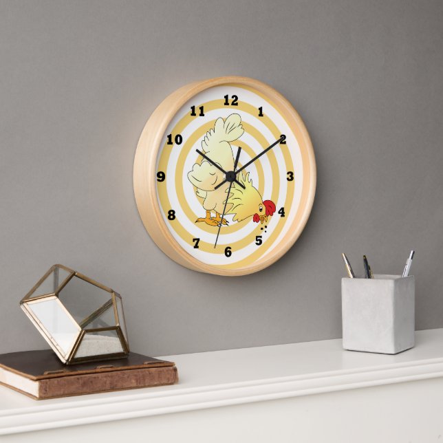 Reloj de pared de cocina de pollo personalizado (Oficina)