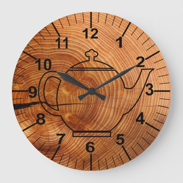 Reloj de pared de cocina del campo con efecto de m (Anverso)