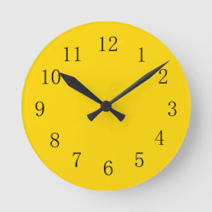 Reloj de pared de cocina dorada profunda