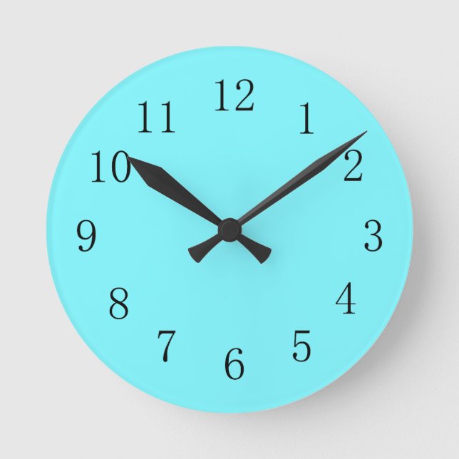 Reloj de pared de cocina en color azul eléctrico b (Anverso)
