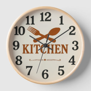 Reloj de pared de cocina moderno con diseño de cuc