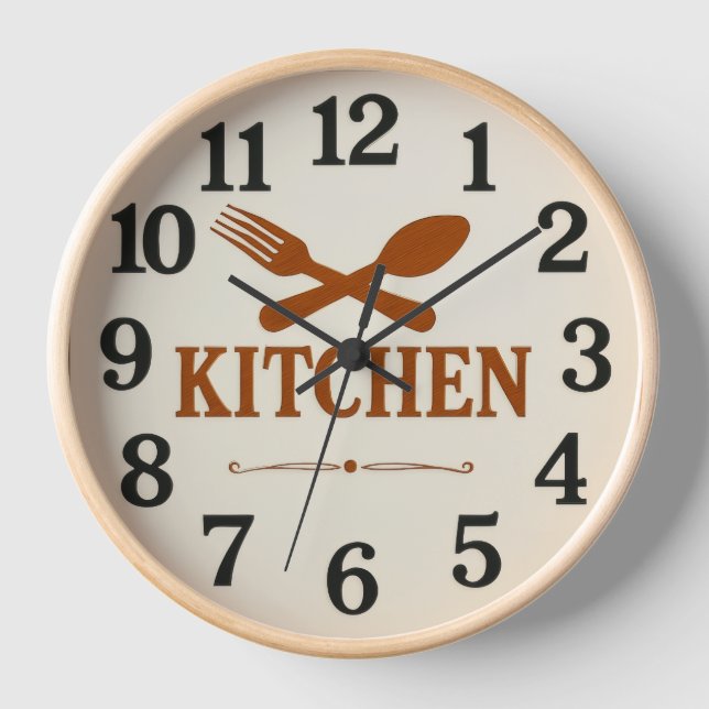 Reloj de pared de cocina moderno con diseño de cuc (Anverso)