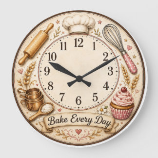 Reloj de pared de cocina para hornear con diseño d