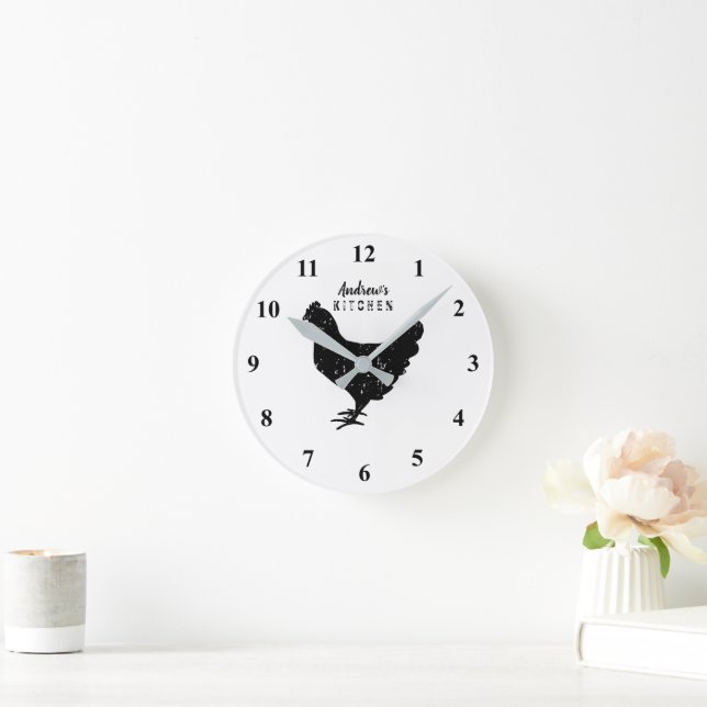 Reloj de pared de cocina personalizado con logo rú (Hogar)