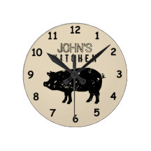 reloj de pared de cocina personalizado con logotip