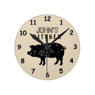 reloj de pared de cocina personalizado con logotip