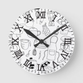 Reloj de pared de cocina retro