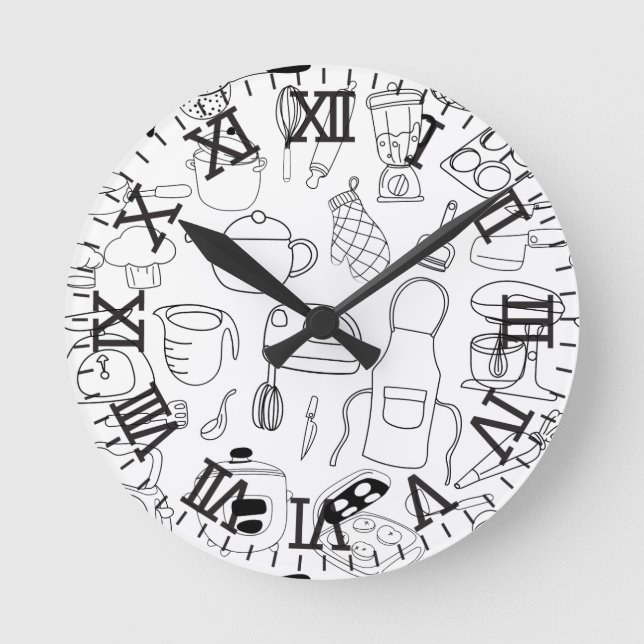 Reloj de pared de cocina retro (Anverso)