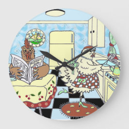 Reloj de pared de cocina retro divertido