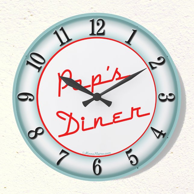 Reloj de pared de cocina retro Pops Diner (Subido por el creador)