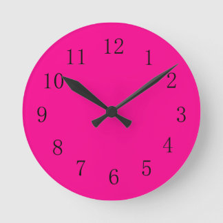 Reloj de pared de cocina roja magenta