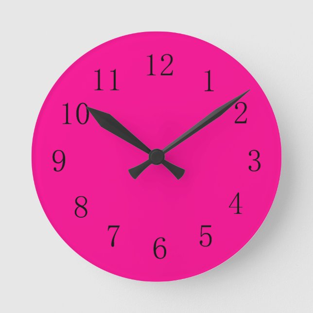 Reloj de pared de cocina roja magenta (Anverso)