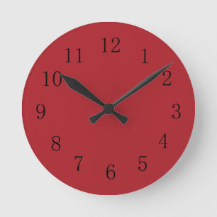Reloj de pared de cocina roja Sangria