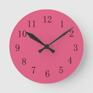 Reloj de pared de cocina rosa oscuro