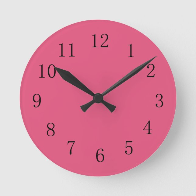 Reloj de pared de cocina rosa oscuro (Anverso)