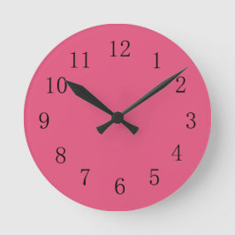 Reloj de pared de cocina rosa oscuro
