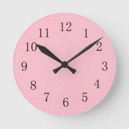 Reloj de pared de cocina rosa suave