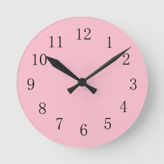 Reloj de pared de cocina rosa suave