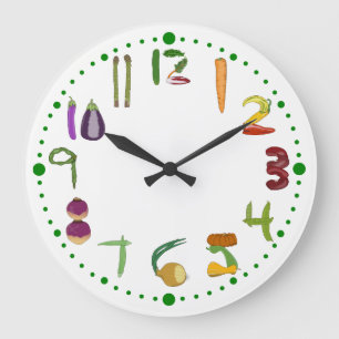 Reloj de pared de cocina vegetal para los jardiner