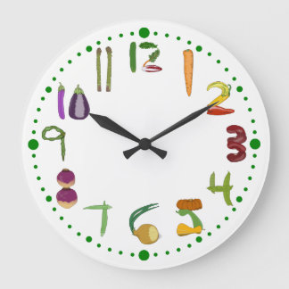 Reloj de pared de cocina vegetal para los jardiner