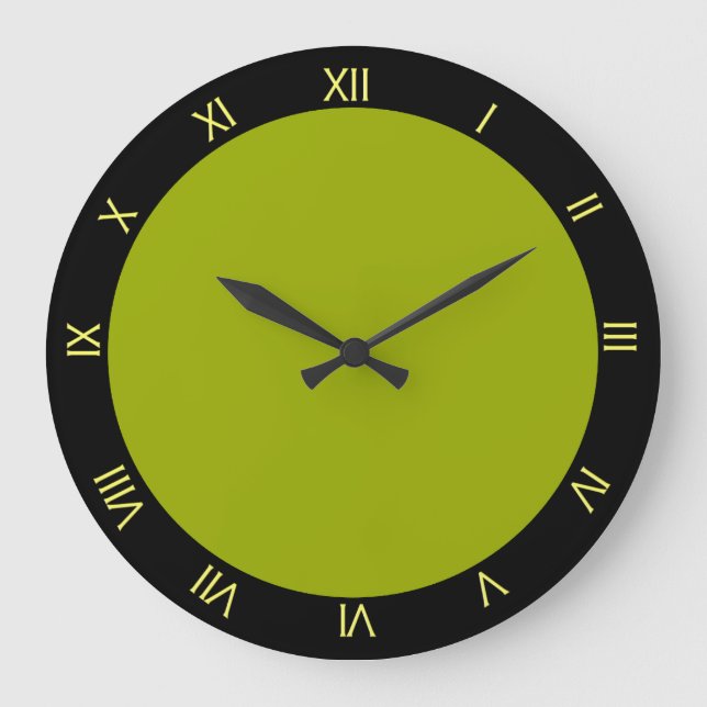 Reloj de pared de cocina verde y negra (Anverso)