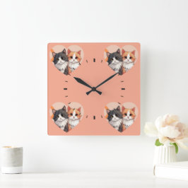 Reloj de pared de Collage de fotos personalizado