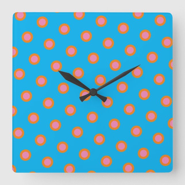 Reloj de pared de color "Algodón de Azúcar" (Anverso)