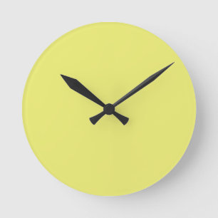 Reloj de pared de color amarillo limón brillante s
