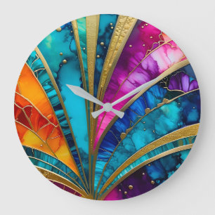 Reloj de pared de color Art Deco