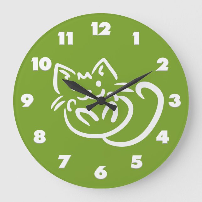Reloj de pared de color personalizado de Ilustraci (Anverso)