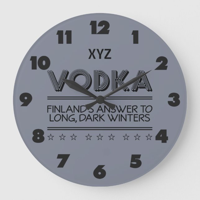 reloj de pared de color personalizado VODKA (Anverso)