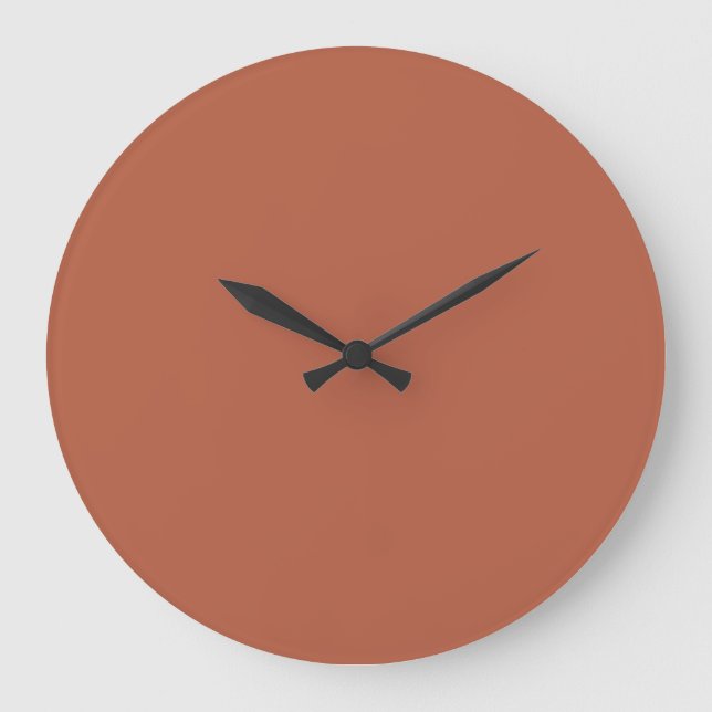 Reloj de pared de color sólido - Bronce terracota (Anverso)