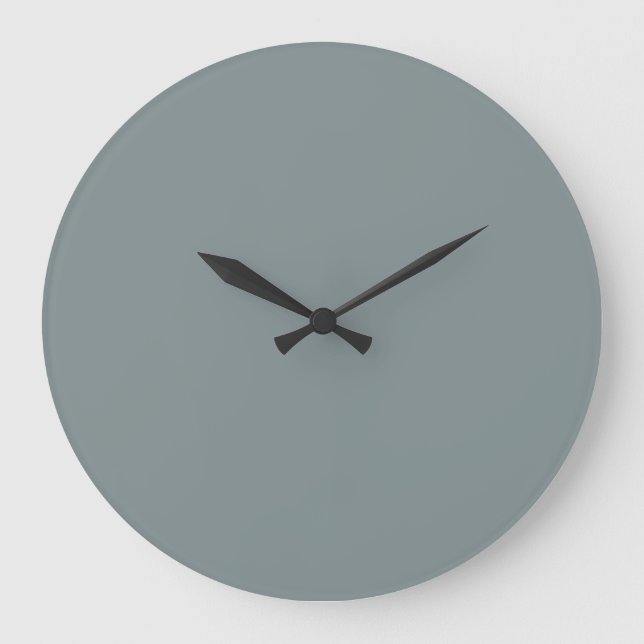 Reloj de pared de color sólido - Gris Metalizado (Anverso)