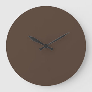 Reloj de pared de color sólido - Marrón oscuro