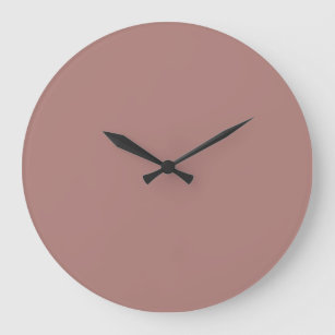 Reloj de pared de color sólido - Rosa polvoriento