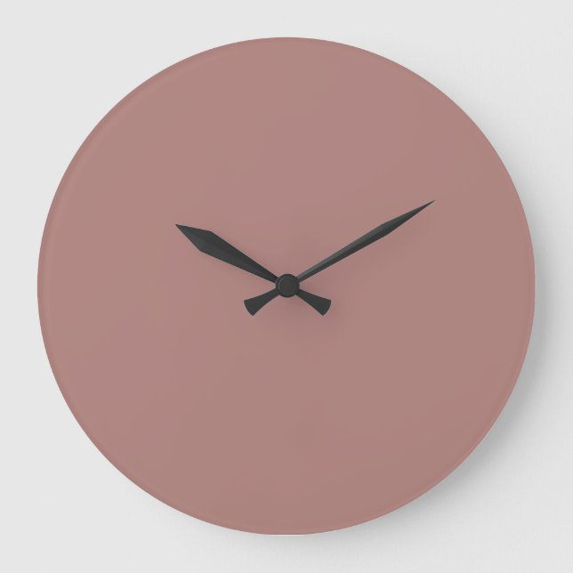 Reloj de pared de color sólido - Rosa polvoriento (Anverso)