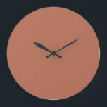 Reloj de pared de color sólido - Terracota cálida<br><div class="desc">Reloj de pared de color sólido - Terracota cálida de tierra</div>