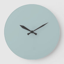 Reloj de pared de color sólido - Verde de menta fr