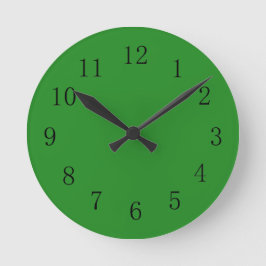 Reloj de pared de color verde del bosque
