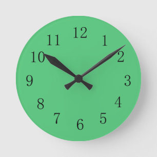 Reloj de pared de color verde esmeralda