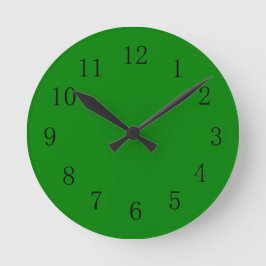 Reloj de pared de color verde más profundo oscuro 