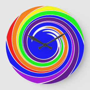 Reloj de pared de colores arcoiris