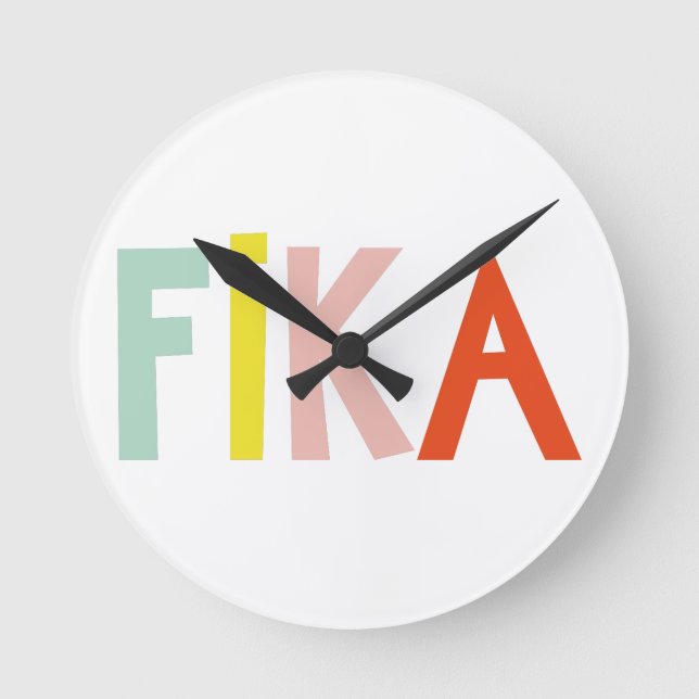 Reloj de pared de colores de Fika (Anverso)