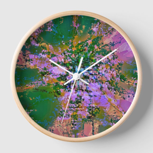 Reloj de pared de colores líquidos (Anverso)