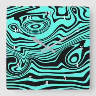 Reloj de pared de colores personalizado con líneas
