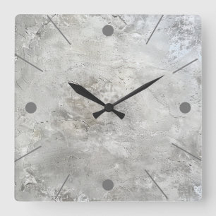 Reloj de pared de concreto falso