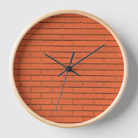Reloj de pared de concreto naranja